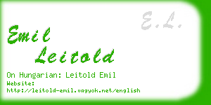 emil leitold business card